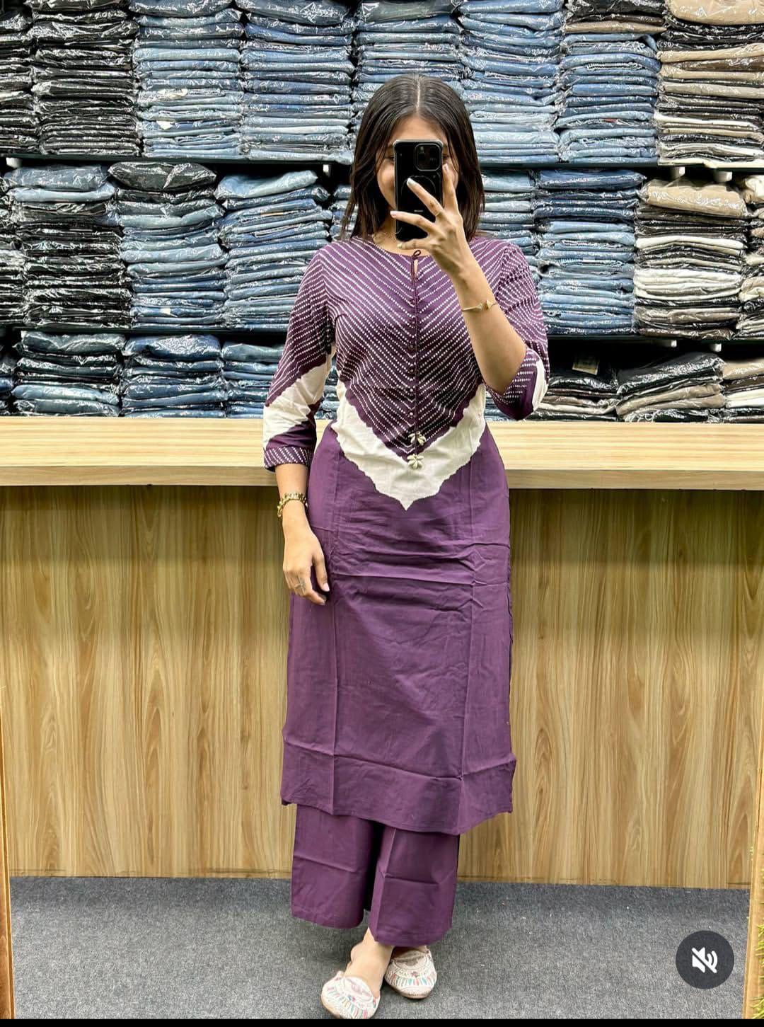 Women's Cotton Kurti Palazzo Set with Dupatta | Elegant Dori & Codi Work | Festive & Daily Wear