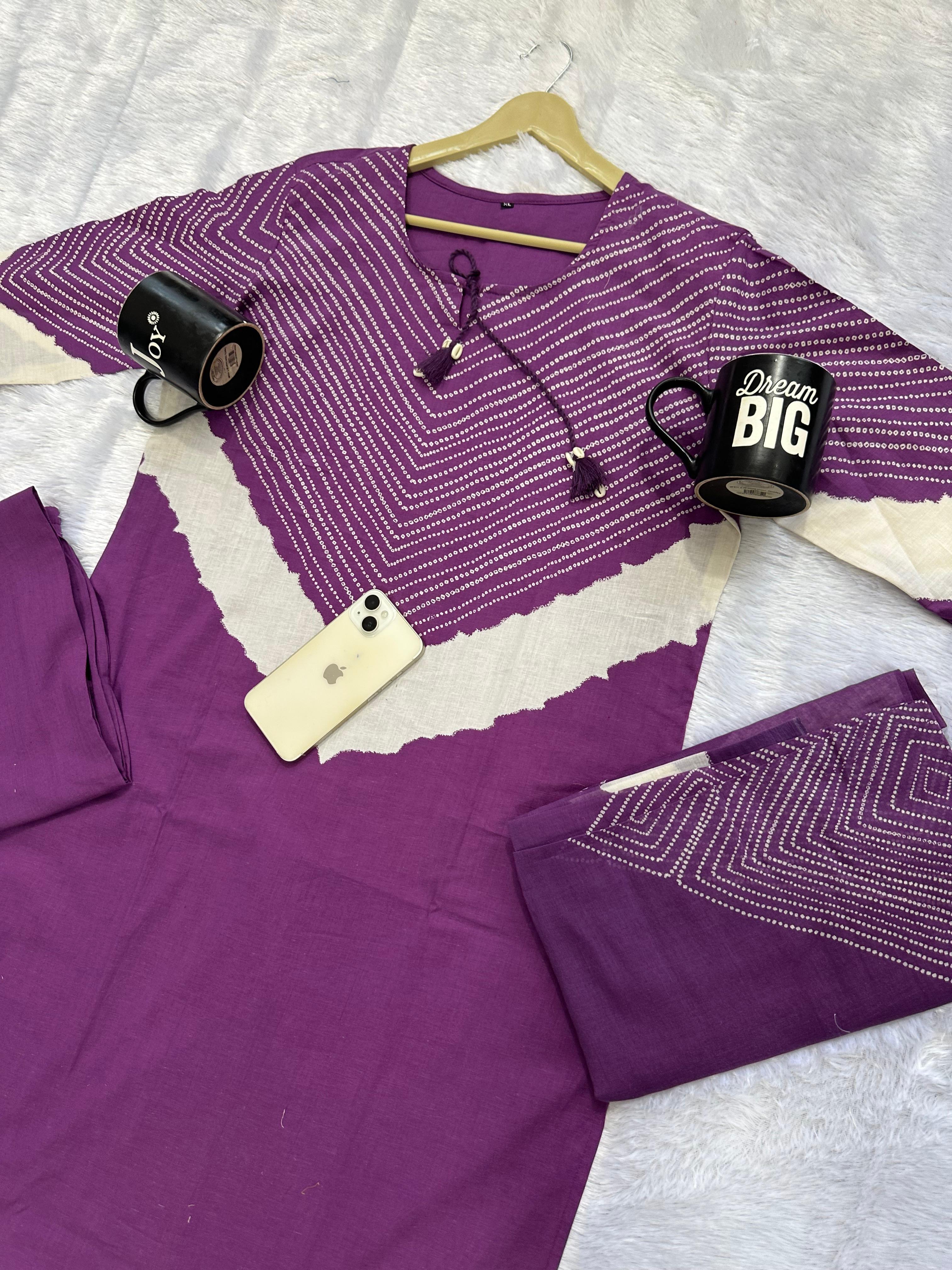 Women's Cotton Kurti Palazzo Set with Dupatta | Elegant Dori & Codi Work | Festive & Daily Wear