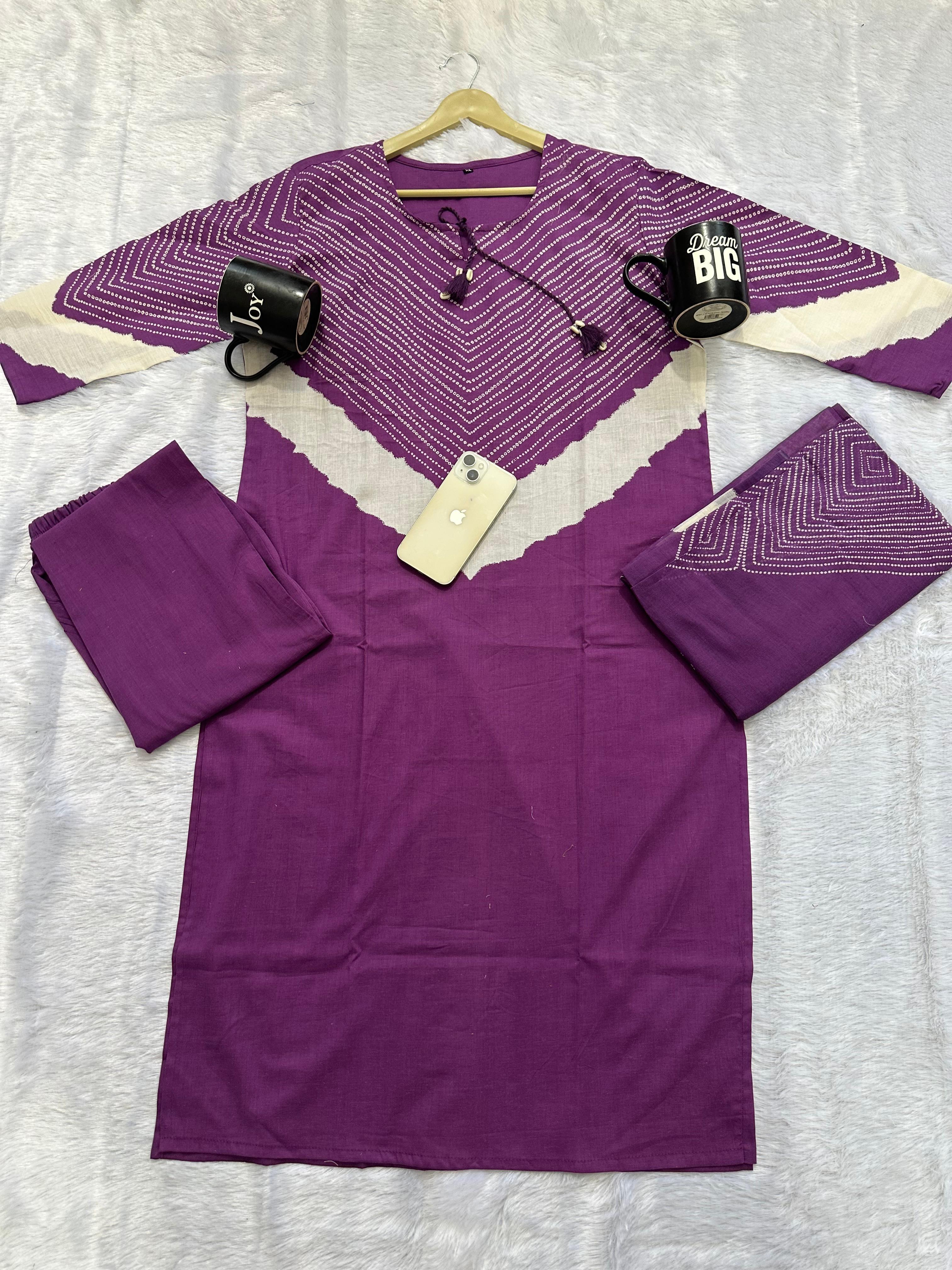 Women's Cotton Kurti Palazzo Set with Dupatta | Elegant Dori & Codi Work | Festive & Daily Wear